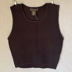 House of Harlow 1960 Ribbed Black Tank - NWT - Size Medium